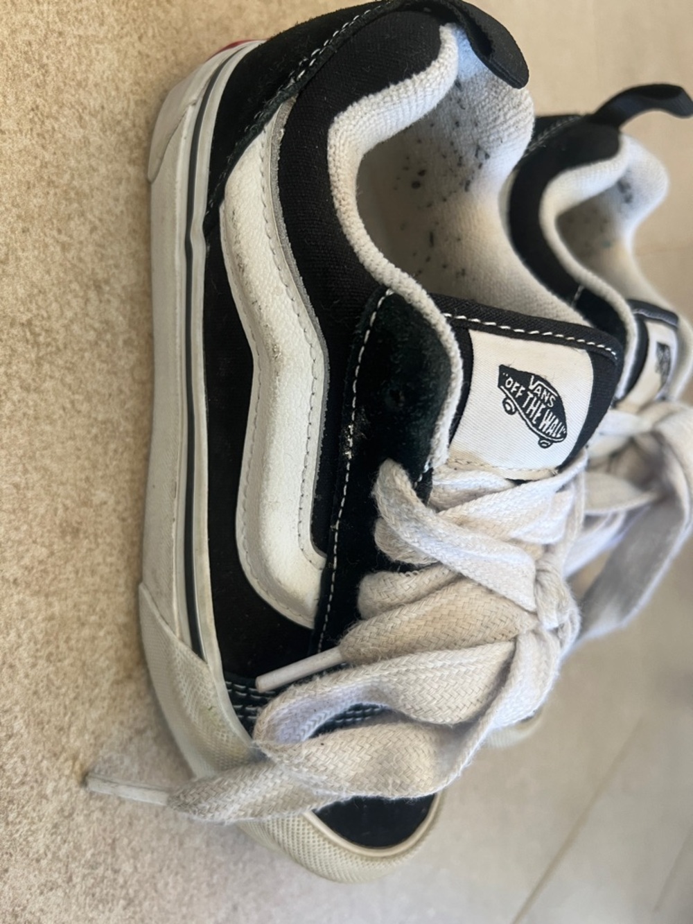 Black Lacoste Sneakers & Black/White Vans-Style Low Tops - Picture 3 of 11
